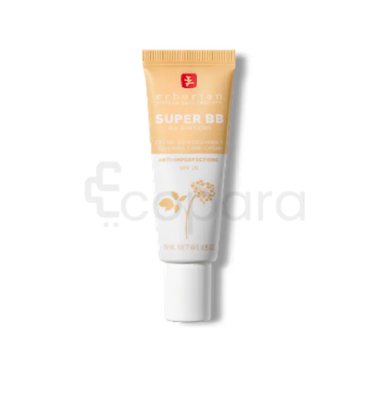 ERBORIAN SUPER BB AU GINSENG CREME SOIN COUVRANTE ANTI-IMPERFECTIONS SPF20 NUDE SPF20 15ML