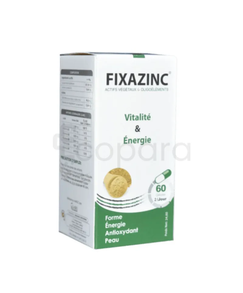 FIXAZINC VITALITE ET ENERGIE BOITE DE 60 GELULES