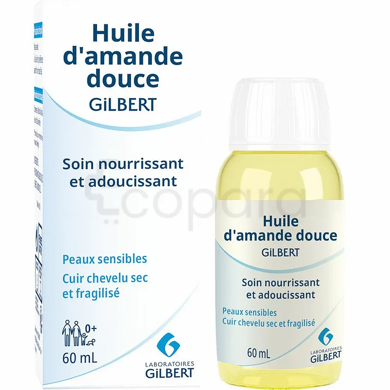GILBERT HUILE D'AMANDE DOUCE SOIN NOURRISSANT ET ADOUCISSANT 60ML