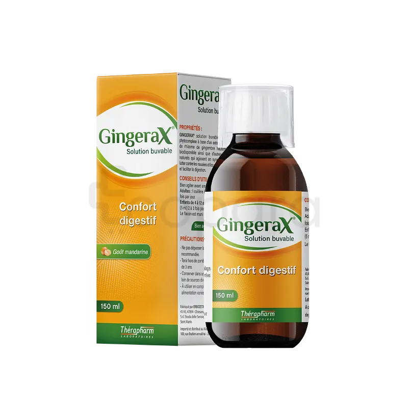 GINGERAX CONFORT DIGESTIF SOLUTION BUVABLE GOUT MANDARINE 150ML