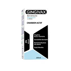 GINGIVAX BAIN DE BOUCHE CHARBON ACTIF 250ML