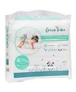 GREEN TRIBU COUCHES BEBES MAXI ECOLOGIQUES 0% CHLORE TAILLE 4 7-18KG BOITE DE 22