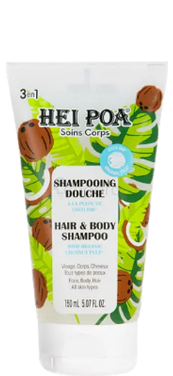 HEI POA SHAMPOOING DOUCHE A LA PULPE DE COCO BIO VISAGE CORPS CHEVEUX 150ML 