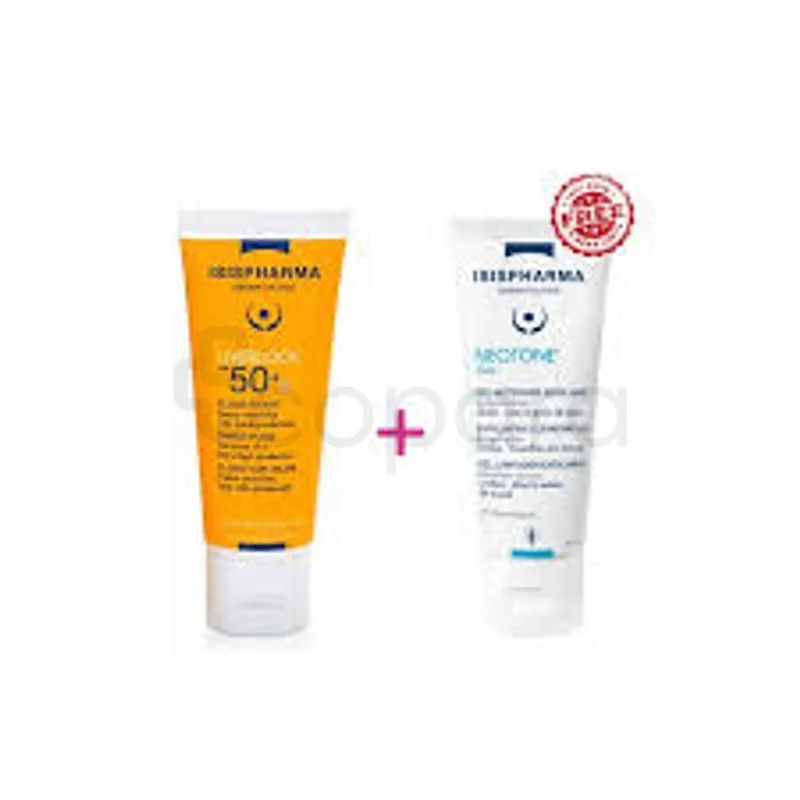 ISISPHARMA PACK UVEBLOCK 50 TEINTE + NEOTONE GEL 40ML REFERENCE PACK50T2P