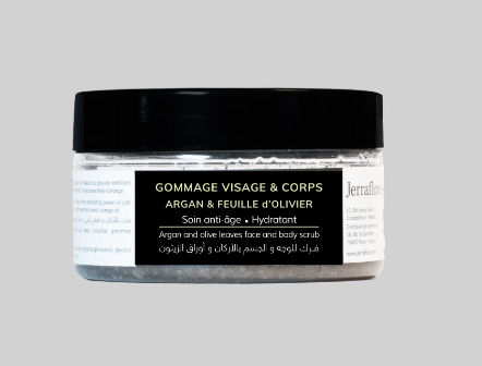 JERRAFLORE GOMMAGE VISAGE ET CORPS AGRAN ET FEUILLE D'OLIVIER 90G