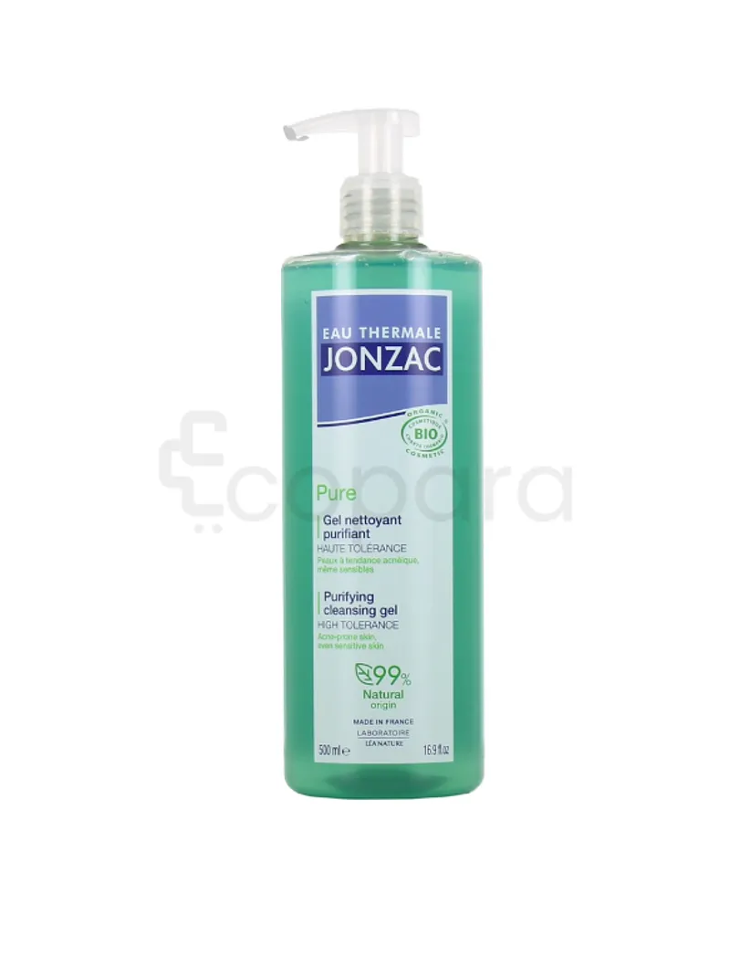 JONZAC EAU THERMAL PURE GEL NETTOYANT PURIFIANT HAUTE TOLERANCE 500ML