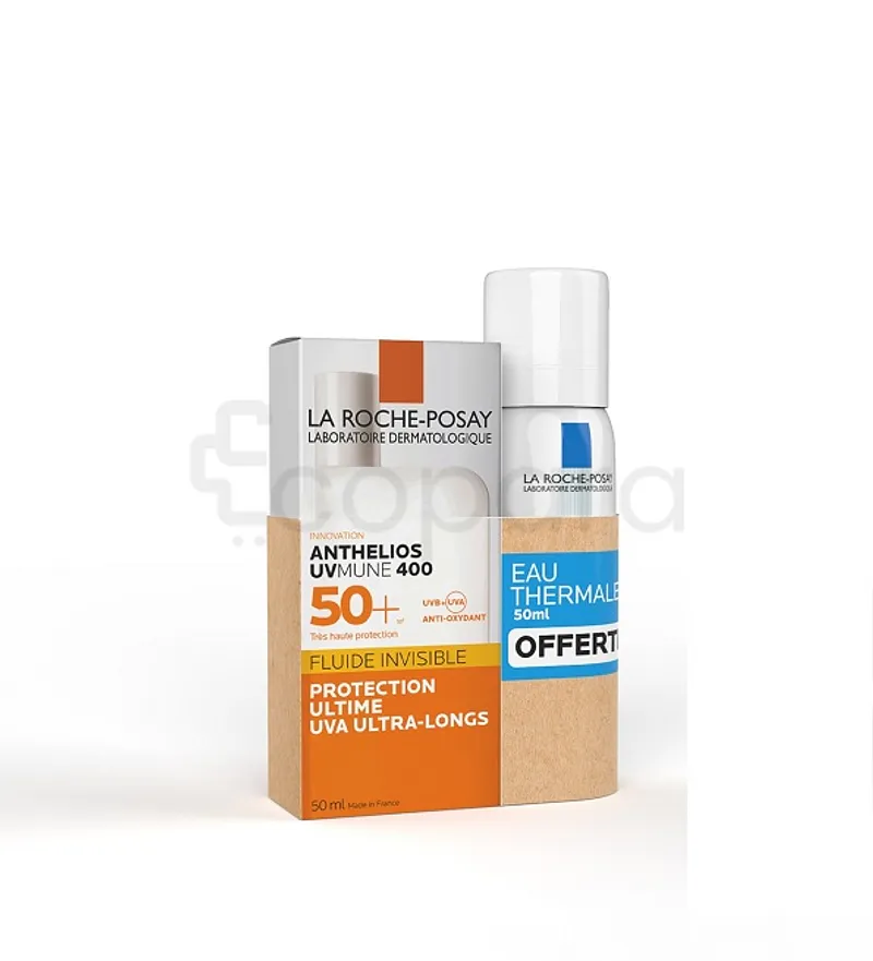 LA ROCHE POSAY ANTHELIOS UVMUNE 400 INVISIBLE FLUIDE SPF50 50ML + EAU THERMALE 50ML OFFERT