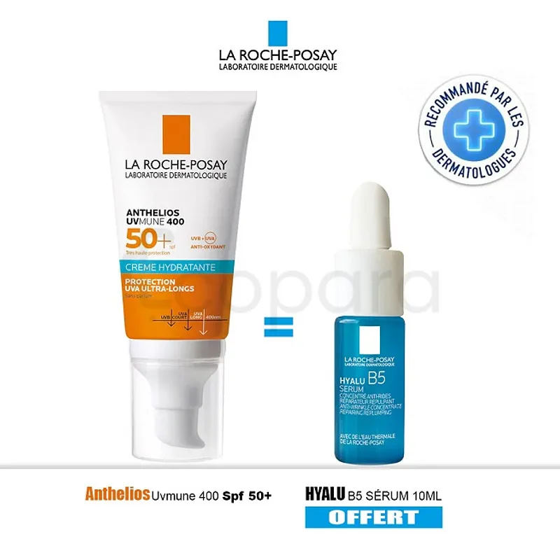LA ROCHE POSAY PACK ANTHELIOS XL CONFORT CREME TEINTEE PEAUX SENSIBLES SPF50+ 50ML + HYALU B5 SERUM 10ML