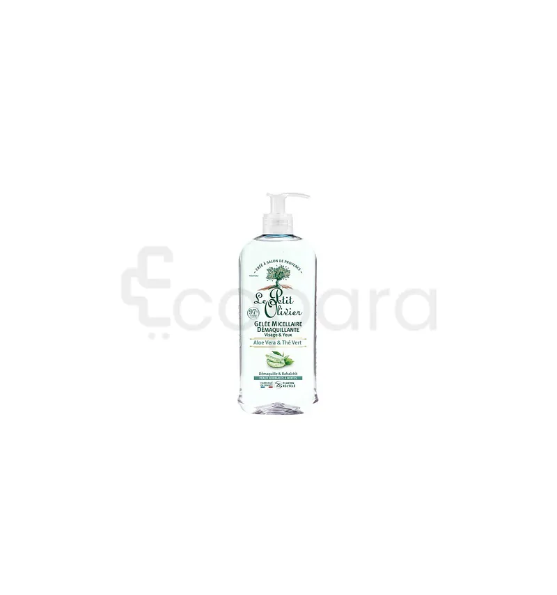 LE PETIT OLIVIER GELEE MICELLAIRE DEMAQUILLANTE VISAGE ET YEUX-ALEO VERA ET THE VERT 400ML