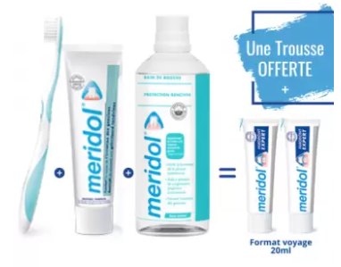 MERIDOL PACK BAIN DE BOUCHE 400ML + DENTIFRICE PARODONT EXPERT 75M L+ BROSSE A DENTS MEDIUM