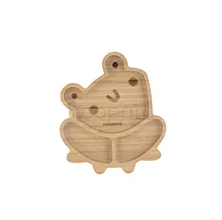 MINILAND ASSIETTE BAMBOU GRENOUILLE VERTE 