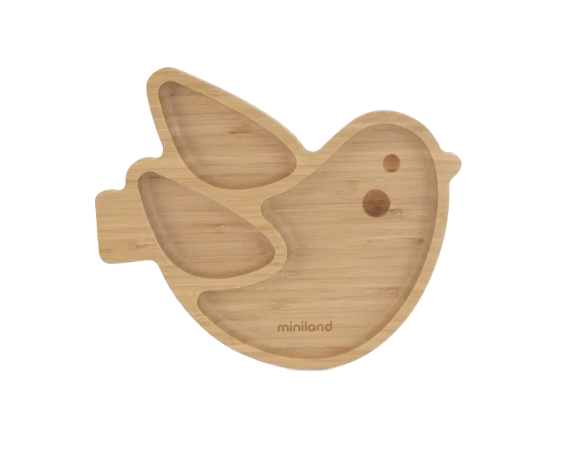 MINILAND ASSIETTE BAMBOU OUISEAU VIOLET