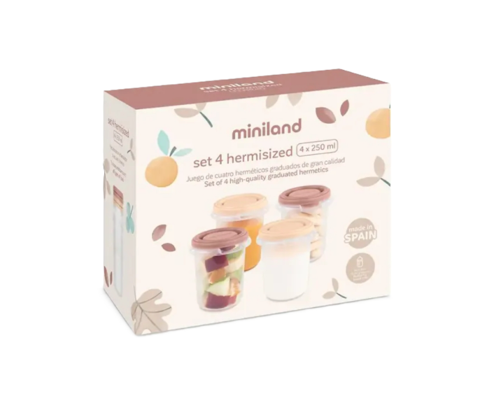 MINILAND SET 4 POTS DE CONSERVATION VALENCIA 250ML