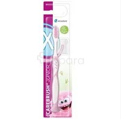 MIRADENT CAREBRUSH BROSSE A DENTS JUNIOR 6-12ANS ROSE