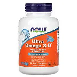 NOW ULTRA OMEGA 3-D FISH OIL FISH BOITE DE 30 SOFTGELS