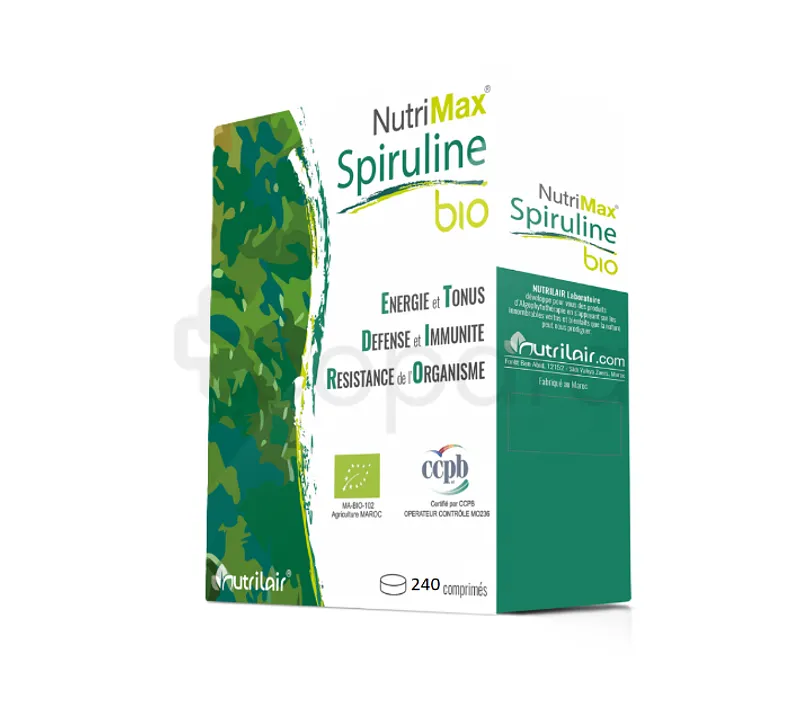 NUTRIMAX SPIRULINE BIO 120G BOITE DE 240 COMPRIMES