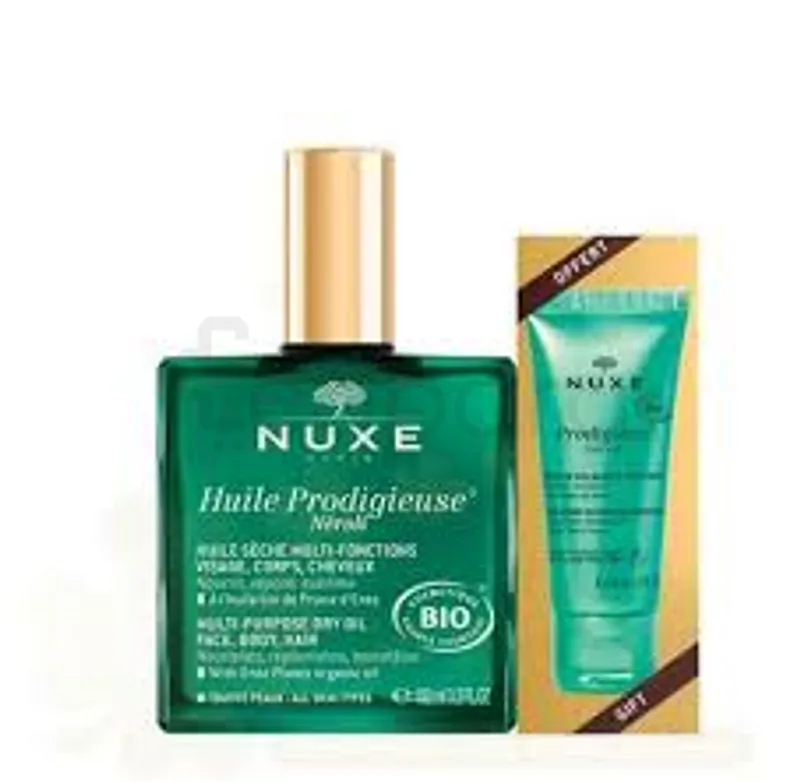 NUXE PACK HUILE SECHE MULTI FONCTIONS 100ML + DOUCHE RELAXANTE PARFUMEE 30ML