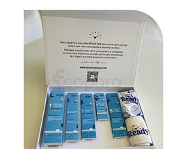 READY SKIN NATURALS COFFRET EAU MICELLAIRE 200ML + CREME SOLAIRE SPF30 50ML + CREME ANTI AGE 50ML + LOTION EXFOLIANTE 100ML +  SERUM GLOW BOOSTER 30ML + SERVIETTE OFFERTE