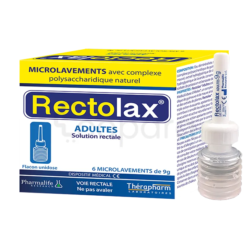 RECTOLAX SOLUTION RECTALE ADULTE BOITE DE 6 FLACONS