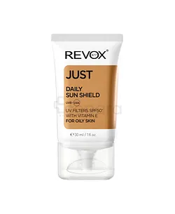 REVOX B77 JUST DAILY SUN SHIELD ROR OILY SKIN ECRAN SOLAIRE QUOTIDIEN SPF 50+ POUR PEAUX GRASSE 30ML