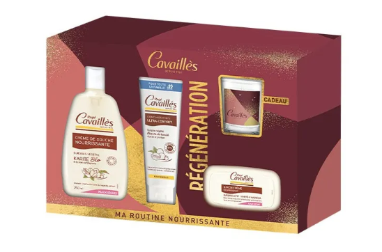 ROGE CAVAILLES CREME DE DOUCHE NOURISSANTE 250ML + CREME HYDRATANTE ULTRA CONFORT 100ML + BOUGIE + SAVON CREME NOURISSANT