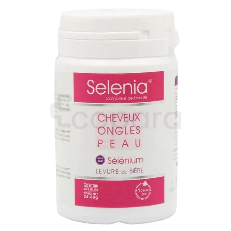 SELENIA LEVURE DE BIERE SELENIUM CHEVEUX ONGLES PEAUX B30 GELULES