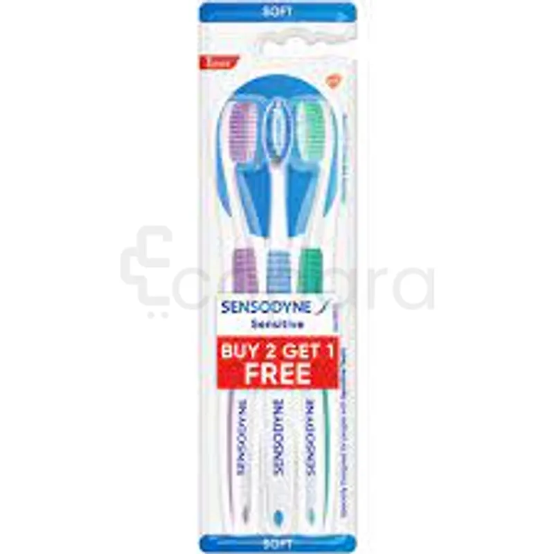 SNSODYNE SENSITIVE TOOTHBRUSH BROSSE A DENTS BUY 2 GET 1 FREE BOITE DE 3
