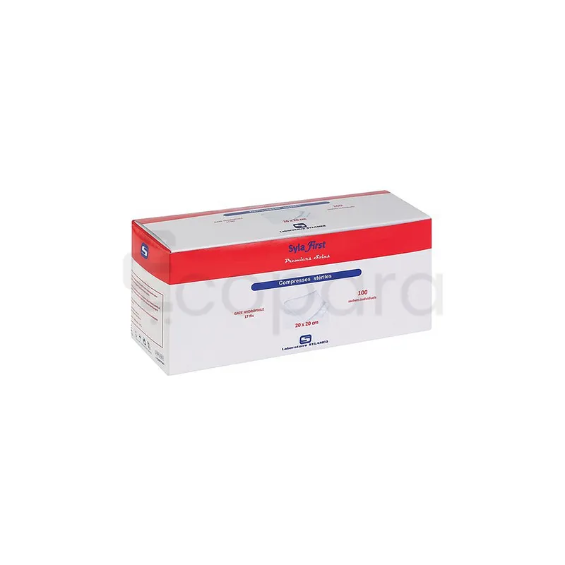 SYLAFIRST COMPRESSES DE GAZE STERILE 40*40CM BOITE DE 10 REFERENCE 144