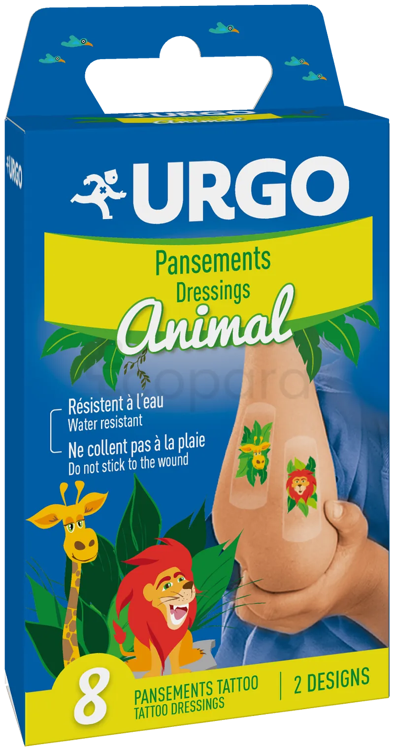 URGO TATTOO DRESSINGS ANIMAL BOITE DE 8