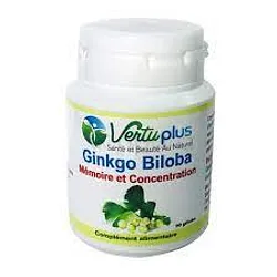 VERTUPLUS GINKGO BILOBA MEMOIRE ET CONCENTRATION BOITE DE 90 GELULES