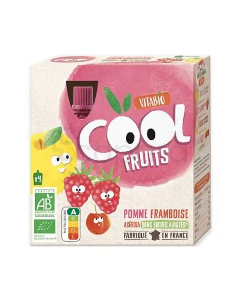 VITABIO COOL FRUITS POMME FRAMBOISE 4*90G