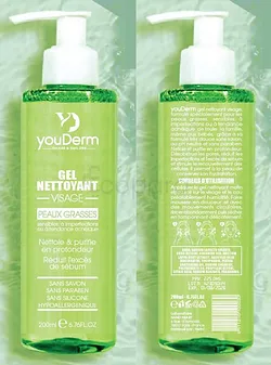 YOUDERM GEL NETTOYANT PEAUX GRASSES 200ML