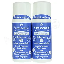 PURESSENTIEL DEODORANT ROLLER BIO 50ML BOITE DE 2