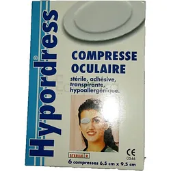 HYPORDRESS COMPRESSE OCULAIRE 6.5CM*9.5CM BOITE DE 10