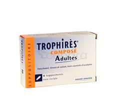 TROPHIRES 110MG/450MG ADULTES BOITE DE 8 SUPPOSITOIRES