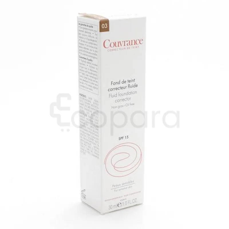 AVENE COUVRANCE FOND DE TEINT CORRECTEUR FLUIDE NUMERO 03 SABLE SPF15 30ML