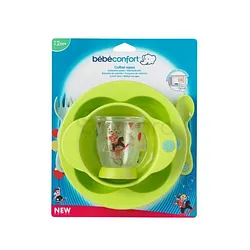 BEBE CONFORT COFFRET REPAS ASSIETTE + BOL + VERRE + COUVERT
