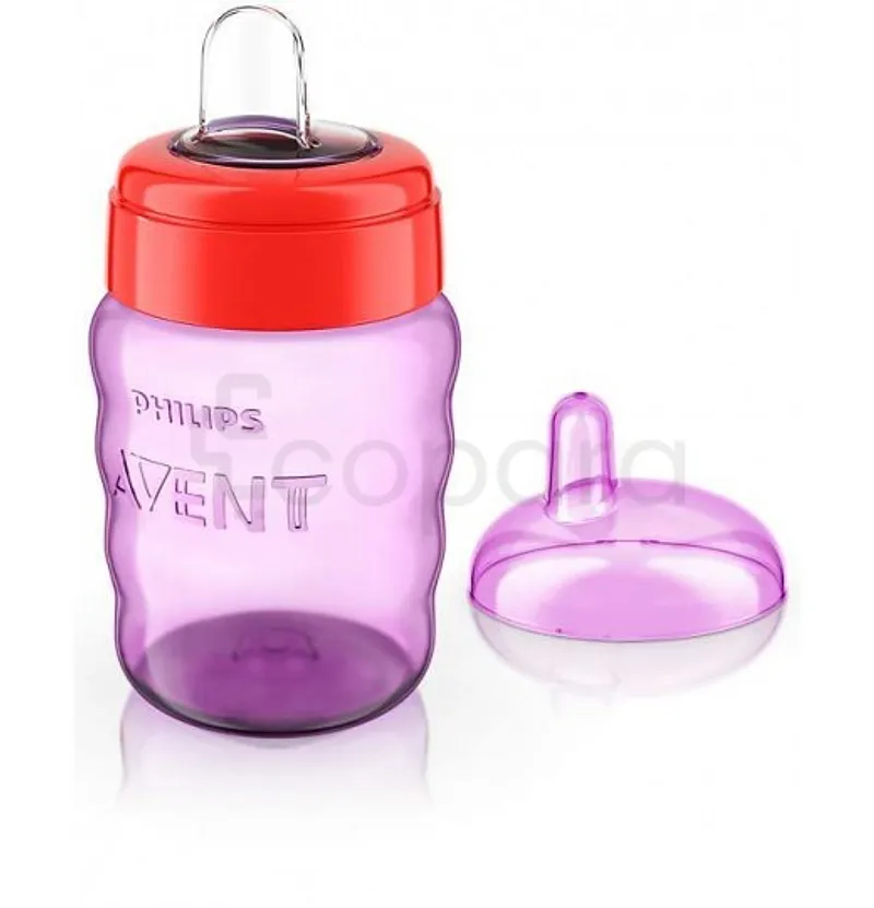 AVENT TASSE MAUVE SANS ANSES ROUGE FILLE +12MOIS 260ML REFERENCE SCF553/03