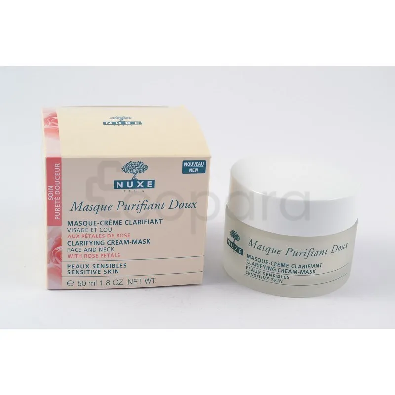 NUXE DEMAQUILLANT MASQUE CREME CLARIFIANT DOUX AUX PETALES DE ROSE 50ML