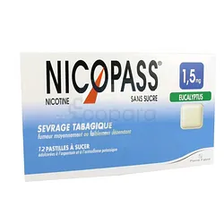 NICOPASS 1.5MG BOITE DE 12 PASTILLES