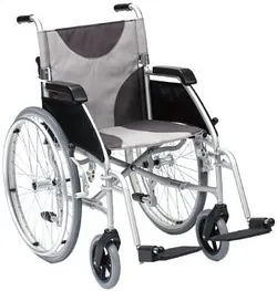FAUTEUIL ROULANT EN ALUMINIUM CLASSIQUE GRIS REFERENCE FS864