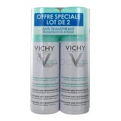 VICHY DEODORANT ANTI-TRANSPIRANT 48H ANTI TRACES BLANCHES ET JAUNES AEROSOL 125ML BOITE DE 2