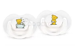 AVENT SUCETTES OURSONS SILICONE 0-3MOIS BOITE DE 2