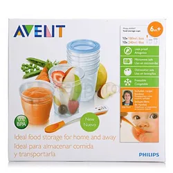 AVENT FOOD STORAGE CUPS +6MOIS