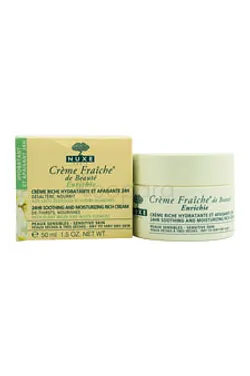 NUXE CREME FRAICHE DE BEAUTE ENRICHIE CREME RICHE HYDRATANTE ET APAISANTE 24H 50ML