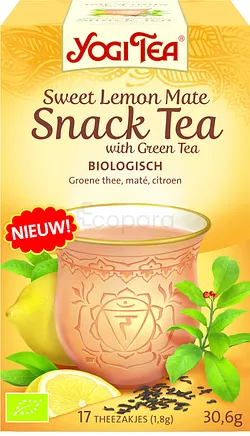 YOGI TEA SNACK TEA SWEET LEMON MATE INFUSION BOITE DE 17 SACHETS