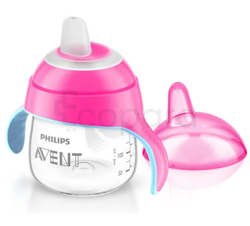AVENT TASSE PINGOUIN AVEC ANSES ROSE ANTI DERAPANTE +6MOIS REFERENCE SCF751/07