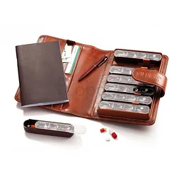 PILBOX AGENDA BRUN EN COFFRET REFERENCE 9499-5