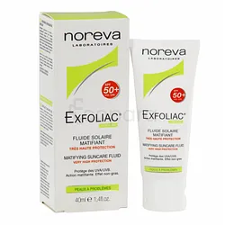 NOREVA EXFOLIAC CREME FLUID SOLAIRE SPF50+ 40ML