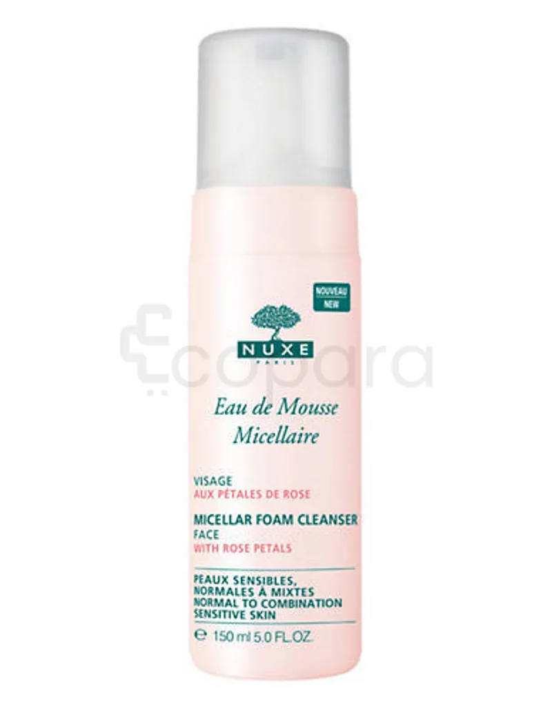 NUXE DEMAQUILLANT EAU DE MOUSSE MICELLAIRE AUX PETALES DE ROSE 150ML